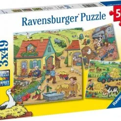 Παζλ 3×49 Ravensburger Στη Φάρμα (05078) -Παζλ - Puzzle Κατάστημα 200352 1