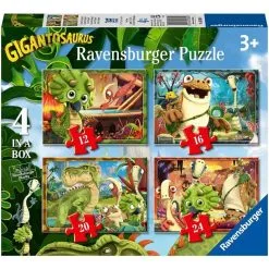 Παζλ 4 Σε 1 Ravensburger Γιγαντόσαυροι (03080) -Παζλ - Puzzle Κατάστημα 200359 1