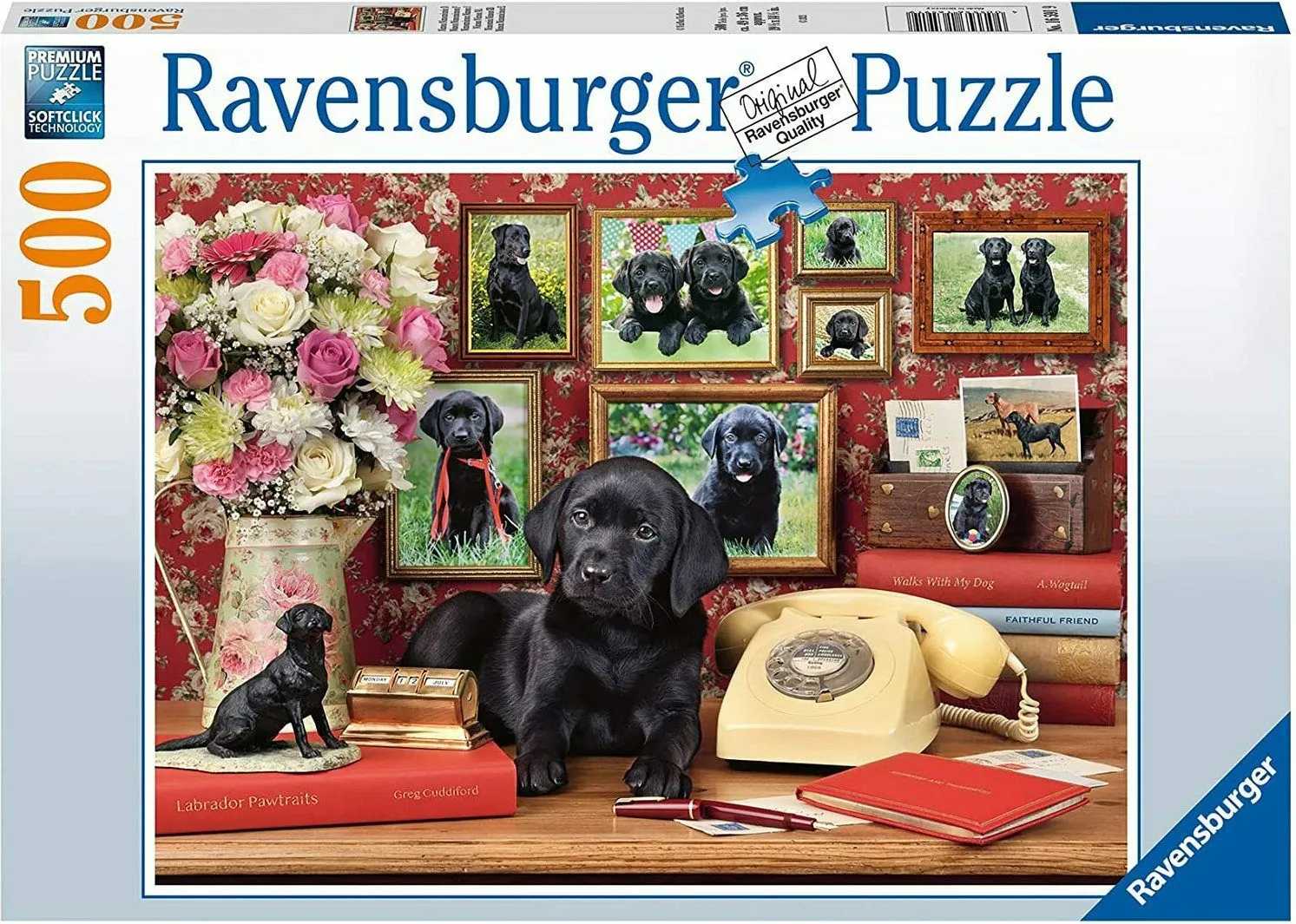 Παζλ 500 Ravensburger Μαύρο Λαμπραντορ (16591) 3 Παζλ 500 Ravensburger Μαύρο Λαμπραντορ (16591)