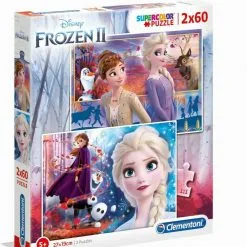 Παζλ 2×60 Super Color Clementoni Frozen II (1200-21609)