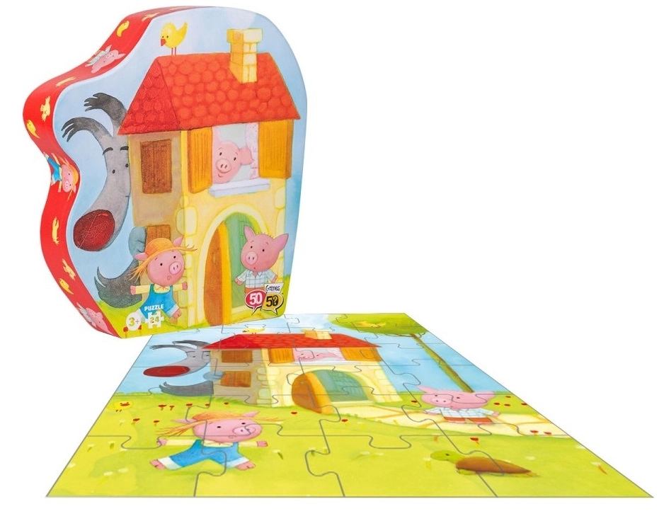 Παζλ 50-50 Τα 3 Γουρουνάκια 24 Τεμαχίων (505306) 4 Παζλ 50-50 Τα 3 Γουρουνάκια 24 Τεμαχίων (505306) - Image 2