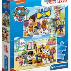 Clementoni Παιδικό Παζλ Super Color Paw Patrol 2×20 τμχ (1200-24779)
