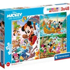 Clementoni Παιδικό Παζλ Super Color Mickey And Friends 3×48 τμχ (1200-25266) -Παζλ - Puzzle Κατάστημα 211224 1