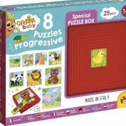 Real Fun Toys Παζλ Carotina Baby 9 Παζλ Πυραμίδα- Μωρά Ζώα (95476)