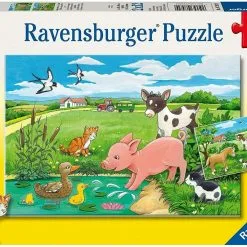 Παζλ 2×12 Ravensburger Ζωάκια Στο Αγρόκτημα (07582) -Παζλ - Puzzle Κατάστημα 217549 1