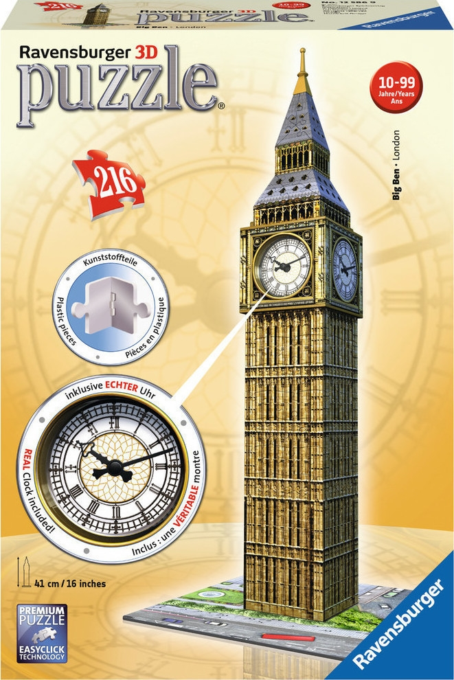 Παζλ 3D Ravensburger Big Ben Ρολοι 216Tmx. (12586) 3 Παζλ 3D Ravensburger Big Ben Ρολοι 216Tmx. (12586)