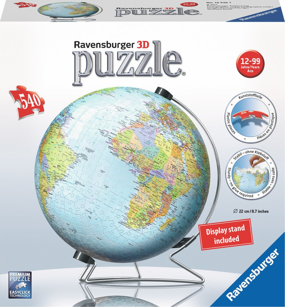 Παζλ 3D Ravensburger Υδρογειος 540 Τεμαχια (12436) 3 Παζλ 3D Ravensburger Υδρογειος 540 Τεμαχια (12436)
