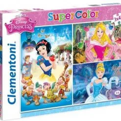 Clementoni Παζλ Super Color 3X48 Disney Princess (1200-25211)