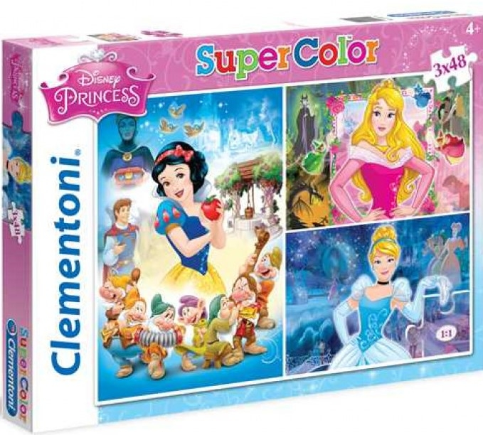 Clementoni Παζλ Super Color 3X48 Disney Princess (1200-25211) 3 Clementoni Παζλ Super Color 3X48 Disney Princess (1200-25211)