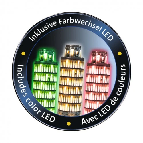 Παζλ 3D Ravensburger Led Πυργος Της Πιζας-Night Edition (12515) 6 Παζλ 3D Ravensburger Led Πυργος Της Πιζας-Night Edition (12515) - Image 4