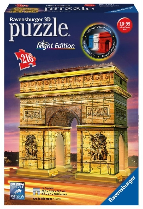 Παζλ 3D Ravensburger Αψίδα Του Θριάμβου (12522) 3 Παζλ 3D Ravensburger Αψίδα Του Θριάμβου (12522)