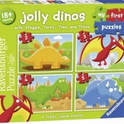 Παζλ Ravensburger Χαρουμενοι Δεινοσαυροι 2/3/4/5 Κομματια (07289)