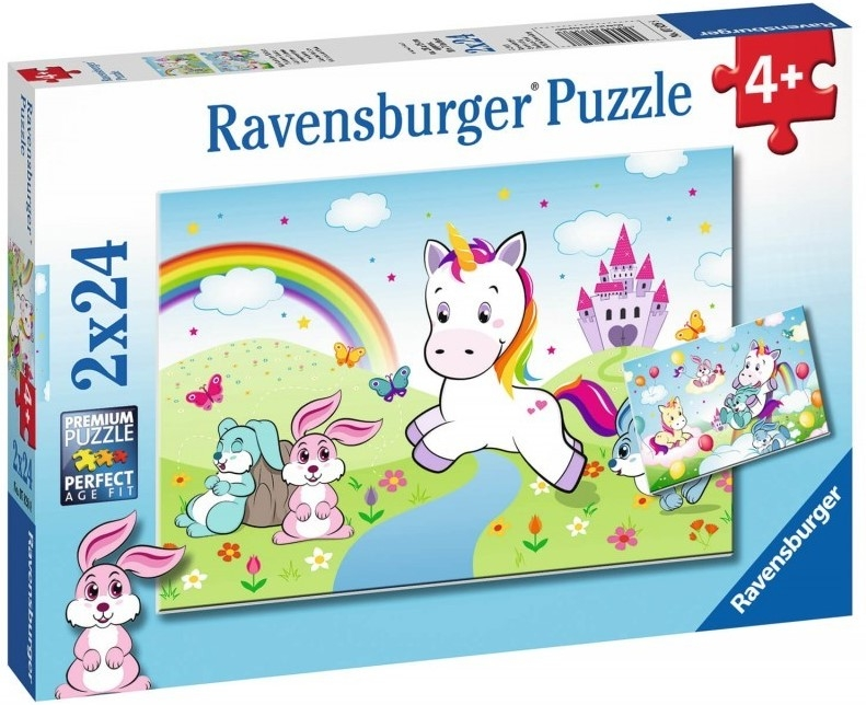 Ravensburger Παζλ 2X24 Μαγικος Μονοκερος (07828) 3 Ravensburger Παζλ 2X24 Μαγικος Μονοκερος (07828)