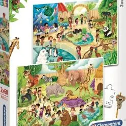 Clementoni Supercolor Παζλ 2Χ60 Ζωολογικος Κηπος (1200-21603) -Παζλ - Puzzle Κατάστημα 683792 1