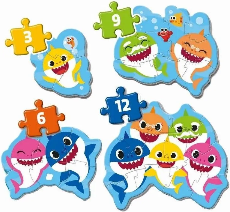 Παζλ 3-6-9-12 Clementoni Baby Shark (1200-20828) 4 Παζλ 3-6-9-12 Clementoni Baby Shark (1200-20828) - Image 2
